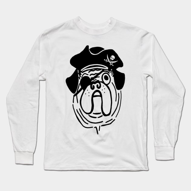 Pirate Pug Long Sleeve T-Shirt by imphavok